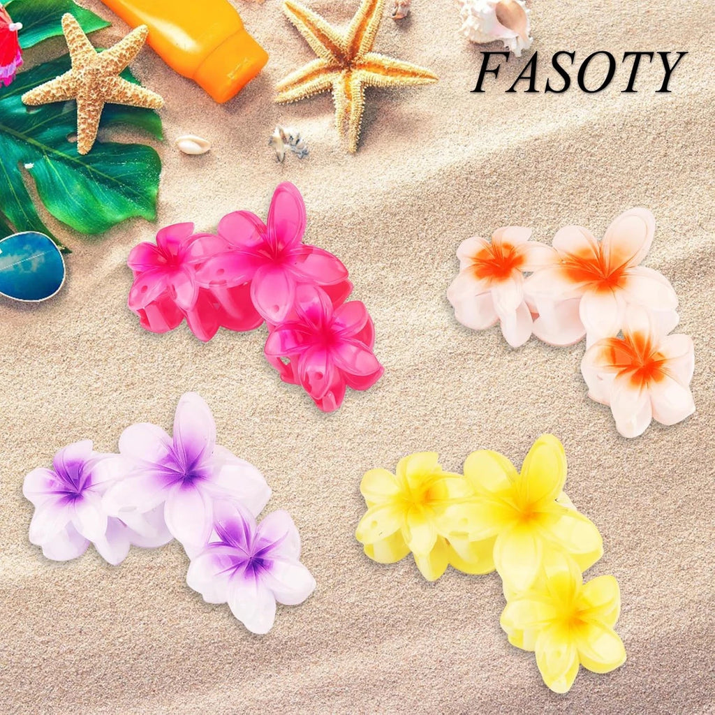 SHINE-4PCS Hawaiian Flower Hair Clip