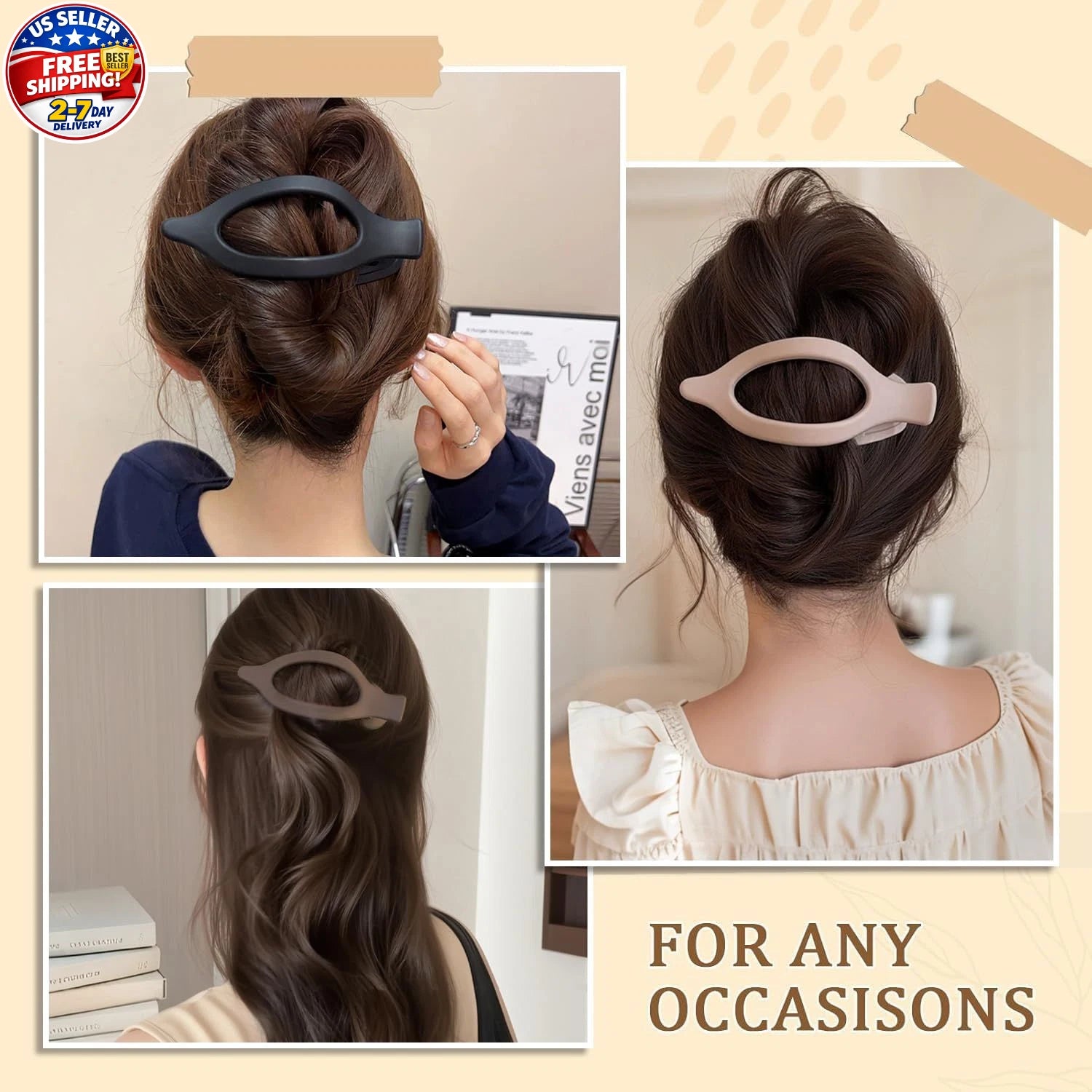 SHINE-8pc Hair Clips